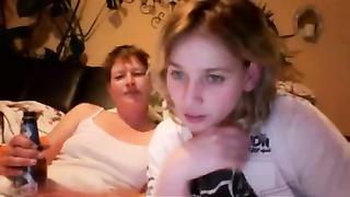 Lesbian webcam video of winsome daughter and mom with short hair
